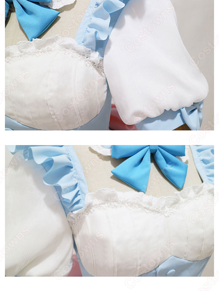 Re:ゼロから始める異世界生活 夢かわメイド レム コスプレ衣装-6