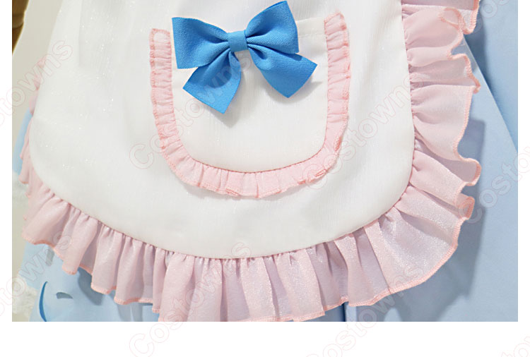 Re:ゼロから始める異世界生活 夢かわメイド レム コスプレ衣装-9