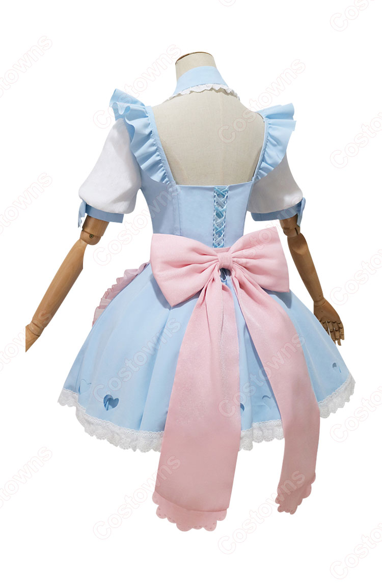 Re:ゼロから始める異世界生活 夢かわメイド レム コスプレ衣装-4