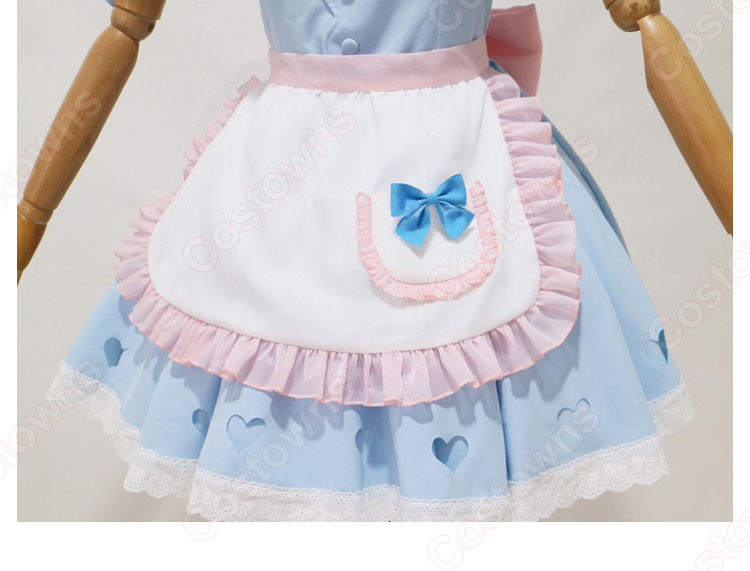 Re:ゼロから始める異世界生活 夢かわメイド レム コスプレ衣装-8