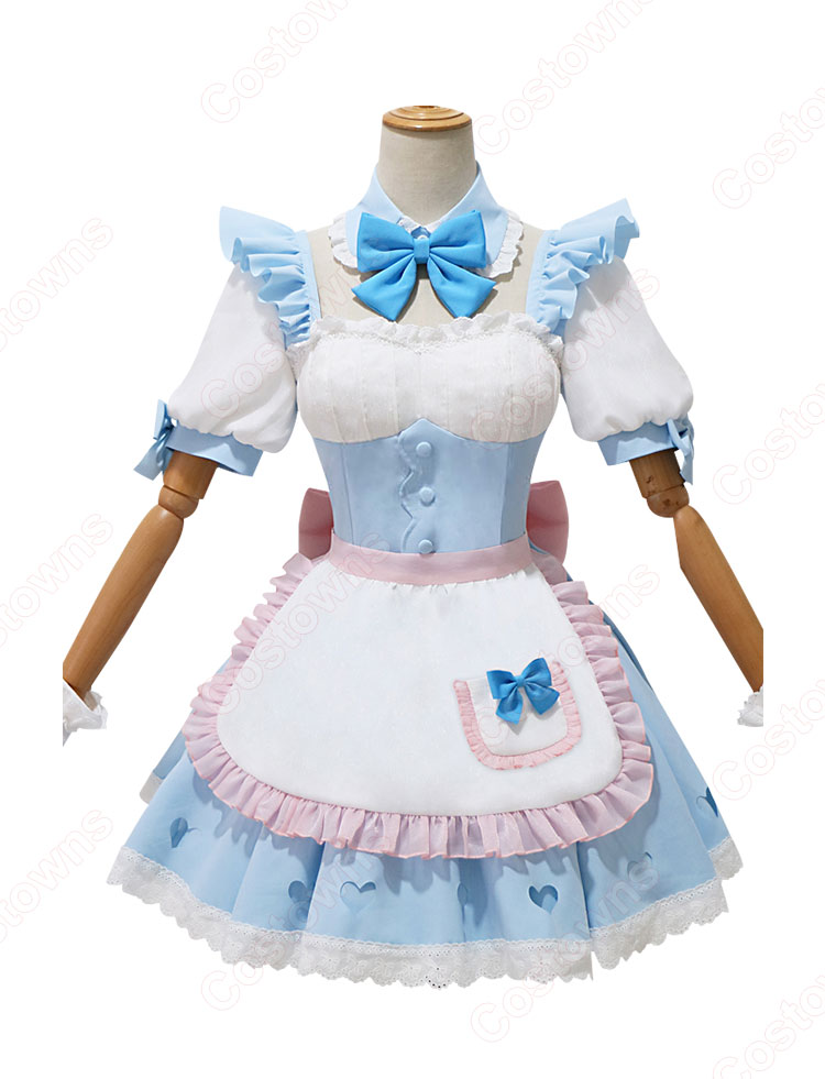 Re:ゼロから始める異世界生活 夢かわメイド レム コスプレ衣装-2