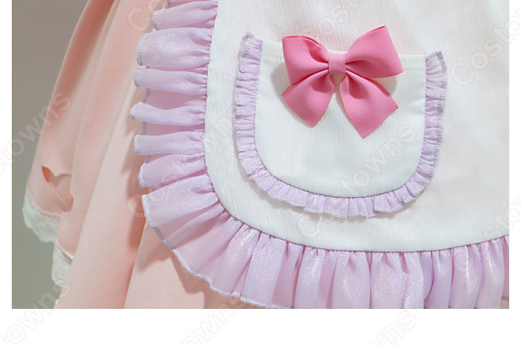 Re:ゼロから始める異世界生活 夢かわメイド ラム コスプレ衣装-9