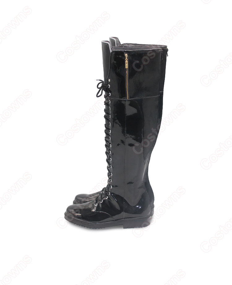 勝利の女神:NIKKE ノワール ブラックラビット コスプレ靴-5