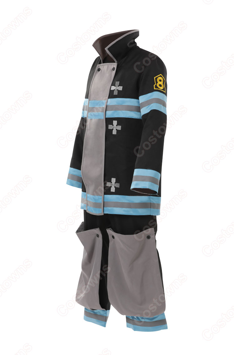 森羅日下部 コスプレ衣装 【炎炎ノ消防隊】 cosplay シンラ・クサカベ 第８特殊消防隊 消防服-4