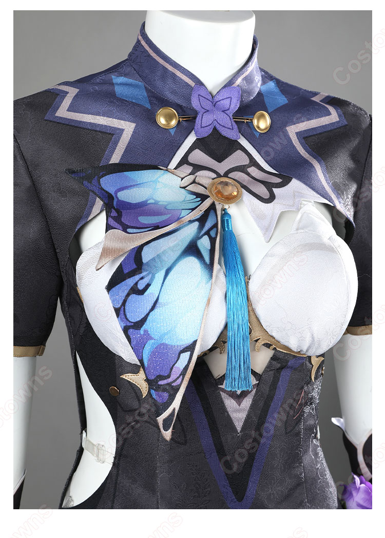 崩壊3rd アポニア 胡蝶の夢造り コスプレ衣装 チャイナドレス 新衣装-5