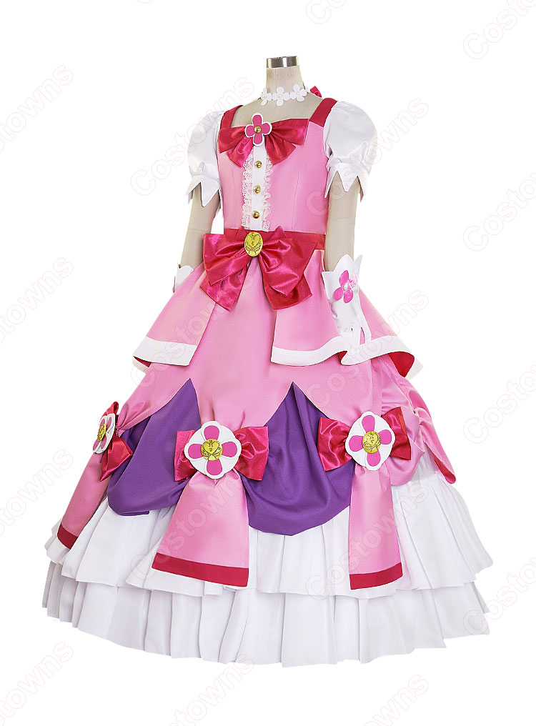 Go!プリンセスプリキュア 春野はるか キュアフローラ モードエレガント コスプレ衣装 - Costowns