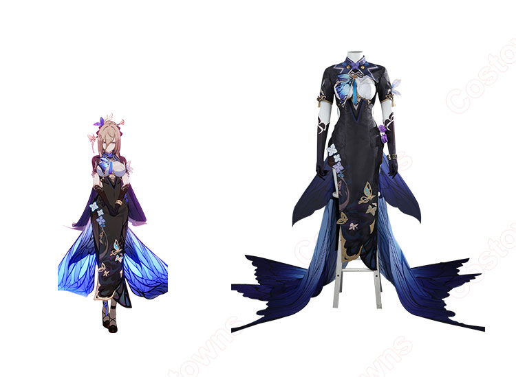 崩壊3rd アポニア 胡蝶の夢造り コスプレ衣装 チャイナドレス 新衣装-1