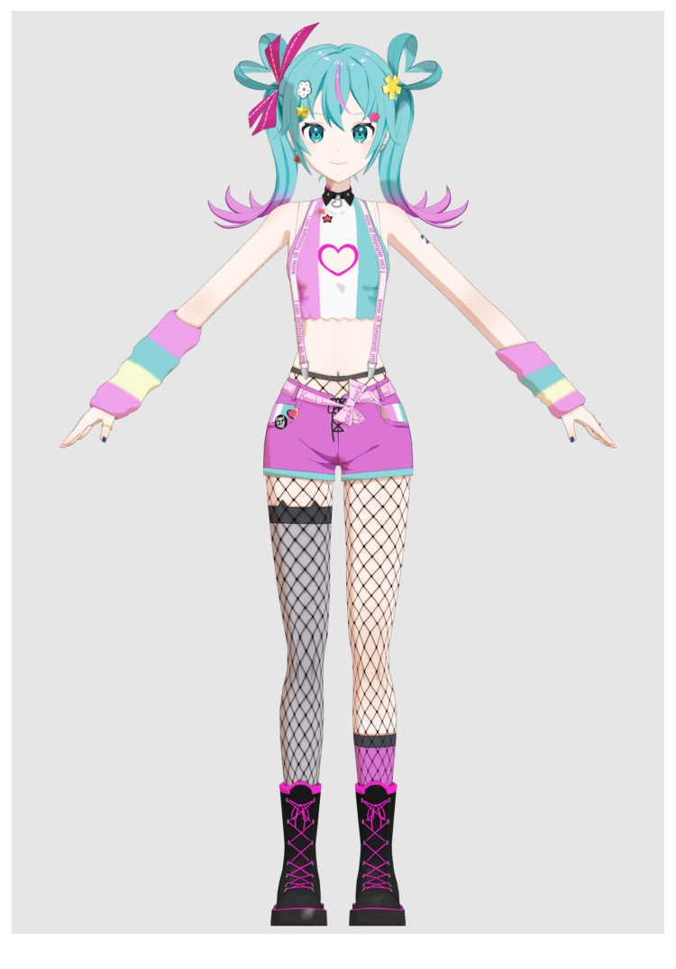 初音ミク ライトネス あいたい星人 コスプレ衣装-1