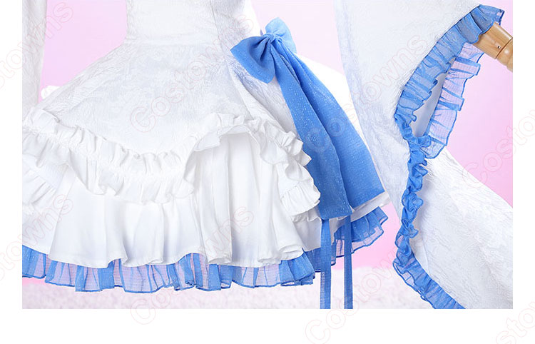 Re:ゼロから始める異世界生活 レム グラスエディション コスプレ衣装 オフショルダードレス-8