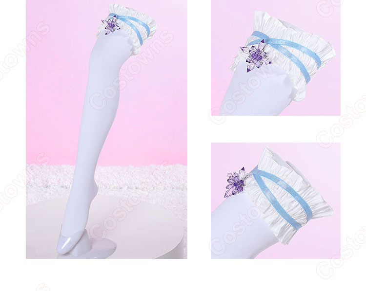 Re:ゼロから始める異世界生活 レム グラスエディション コスプレ衣装 オフショルダードレス-10