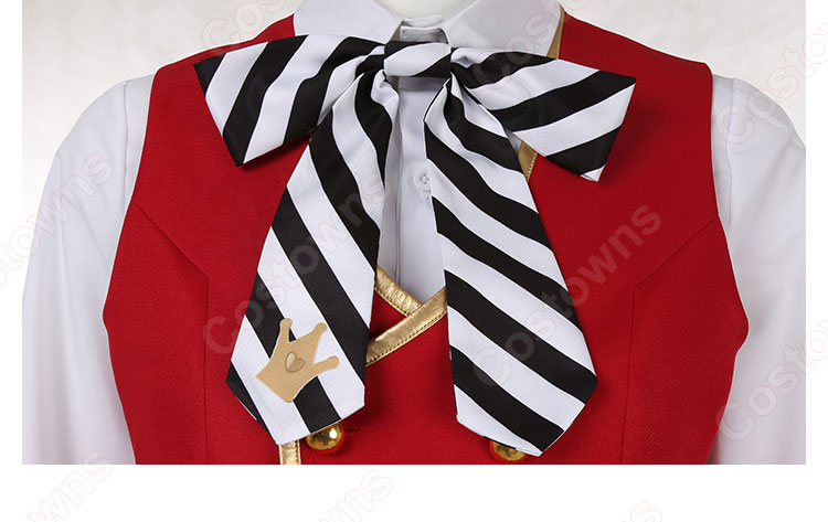 ディズニー ツイステッドワンダーランド リドル・ローズハート エース・トラッポラ ケイト・ダイヤモンド デュース・スペード トレイ・クローバー コスプレ衣装 ハーツラビュル寮 制服-11