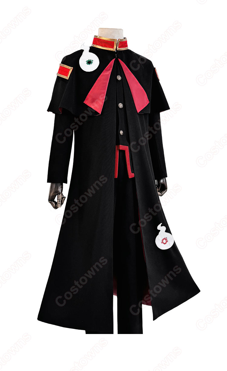 地縛少年花子くん 花子くん 制服 コスプレ衣装 4点セット(上着、ズボン、マント、帽子)-3