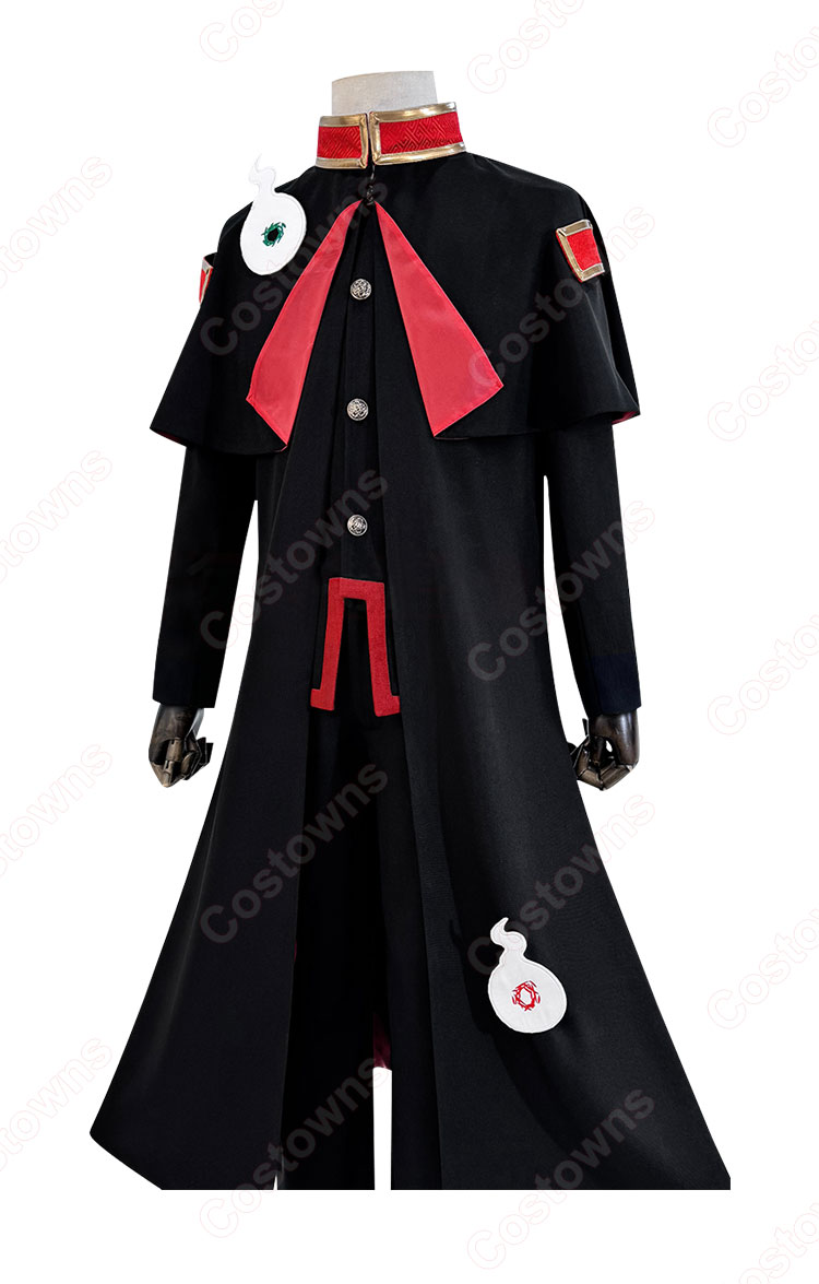 地縛少年花子くん 花子くん 制服 コスプレ衣装 4点セット(上着、ズボン、マント、帽子)-4