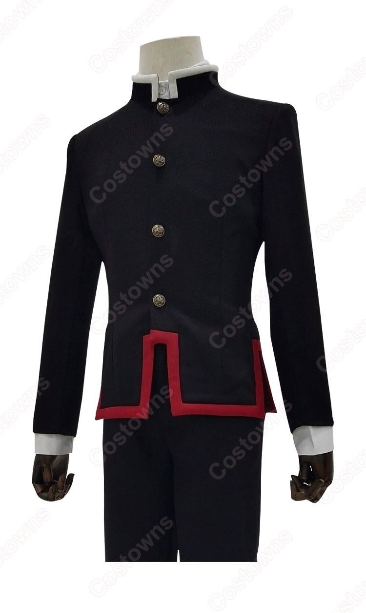 地縛少年花子くん 花子くん 制服 コスプレ衣装 4点セット(上着、ズボン、マント、帽子)-9