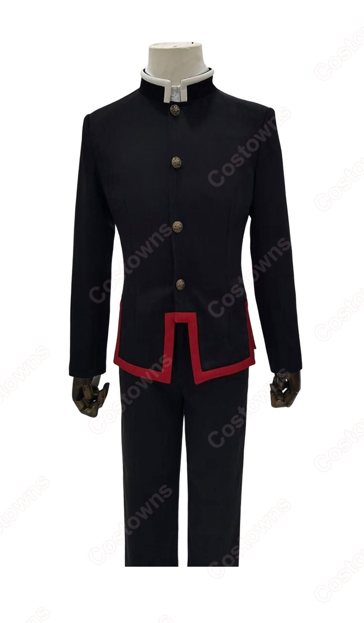 地縛少年花子くん 花子くん 制服 コスプレ衣装 4点セット(上着、ズボン、マント、帽子)-8