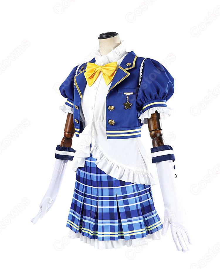 スクフェス2 Aqours 黒澤ダイヤ 松浦果南 国木田花丸 小原鞠莉 黒澤ルビィ 桜内梨子 津島善子 高海千歌 渡辺曜 コスプレ衣装-3