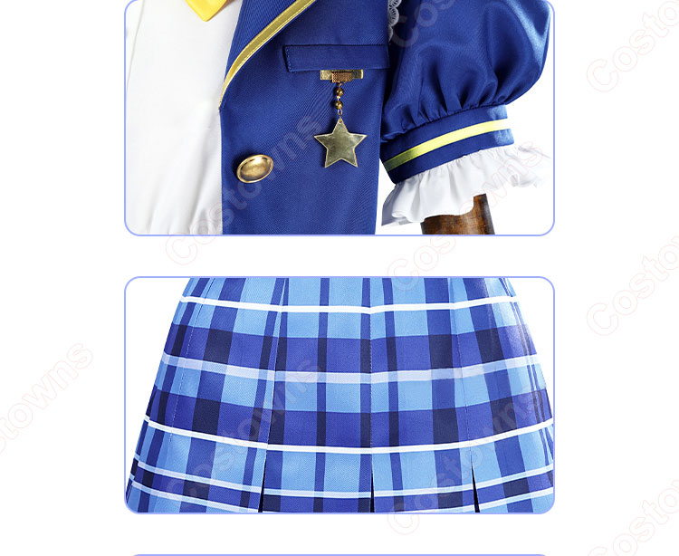 スクフェス2 Aqours 黒澤ダイヤ 松浦果南 国木田花丸 小原鞠莉 黒澤ルビィ 桜内梨子 津島善子 高海千歌 渡辺曜 コスプレ衣装-7