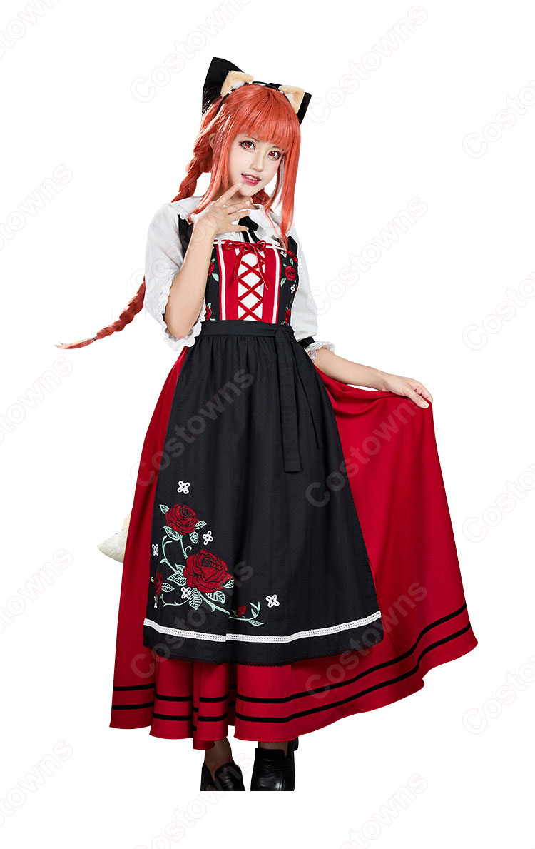 狼と香辛料 ホロ アルザス民族衣装 コスプレ衣装-4