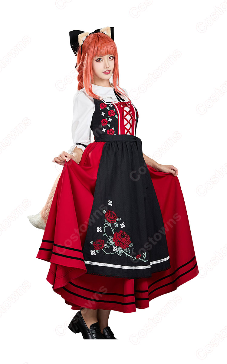 狼と香辛料 ホロ アルザス民族衣装 コスプレ衣装-5