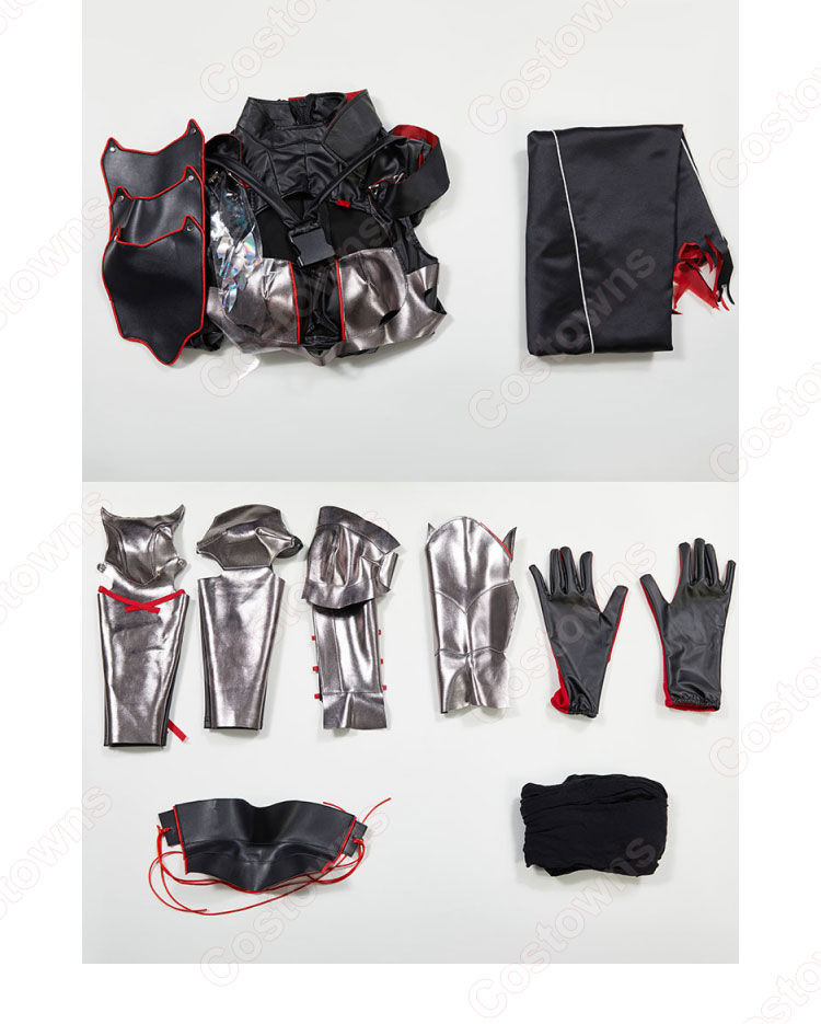 勝利の女神:NIKKE ピルグリム 紅蓮:ブラックシャドウ コスプレ衣装-7