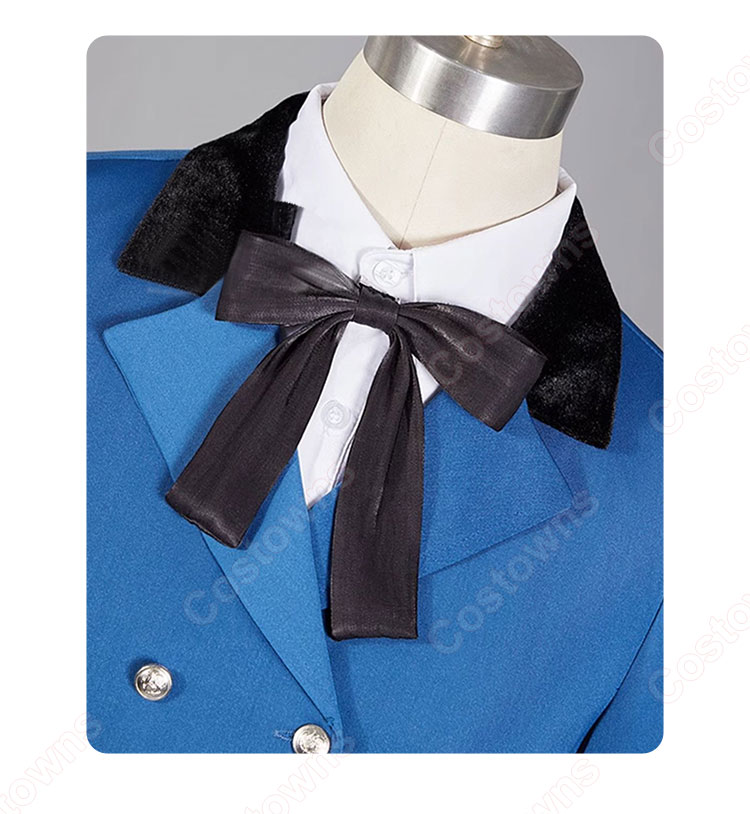 黒執事 シエル コスプレ衣装 シエル・ファントムハイヴ cosplay 仮装 変装（コート、シャツ、ショートパンツ、背部蝶結び、リボン）-5