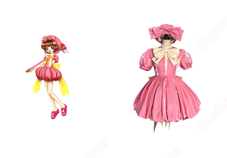 カードキャプターさくら 木之本桜 バトルコスチューム コスプレ衣装 ワンピース-2