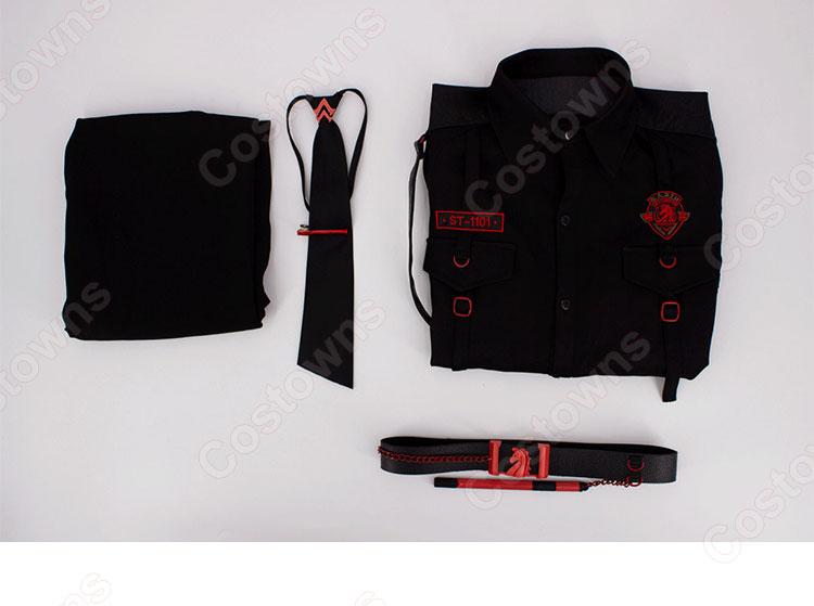 恋と深空 セイヤ コスプレ衣装 Evol特殊部隊 黒 制服-11
