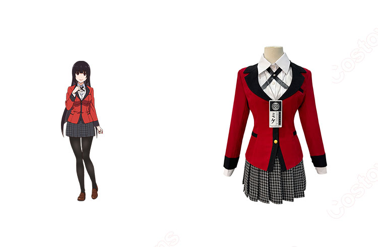 蛇喰夢子 コスプレ 衣装 百花王学園制服 賭ケグルイ ウィッグ付
