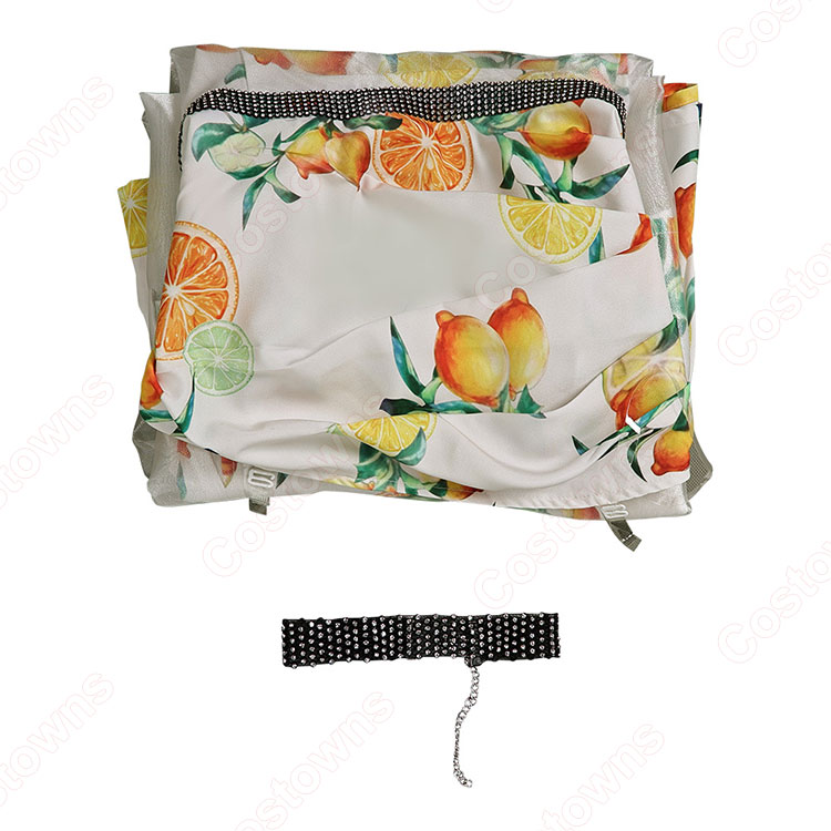 ファイナルファンタジーVII エアリス・ゲインズブール シトラスドレス コスプレ衣装-10