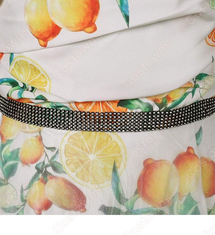 ファイナルファンタジーVII エアリス・ゲインズブール シトラスドレス コスプレ衣装-8