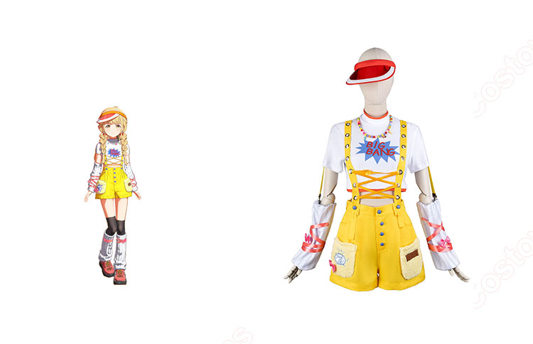 学園アイドルマスター 藤田ことね Yellow Big Bang! コスプレ衣装-1