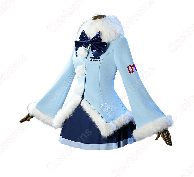 雪ミク2012 ふわふわコート コスプレ衣装-4