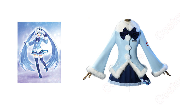 雪ミク2012 ふわふわコート コスプレ衣装 - Costowns