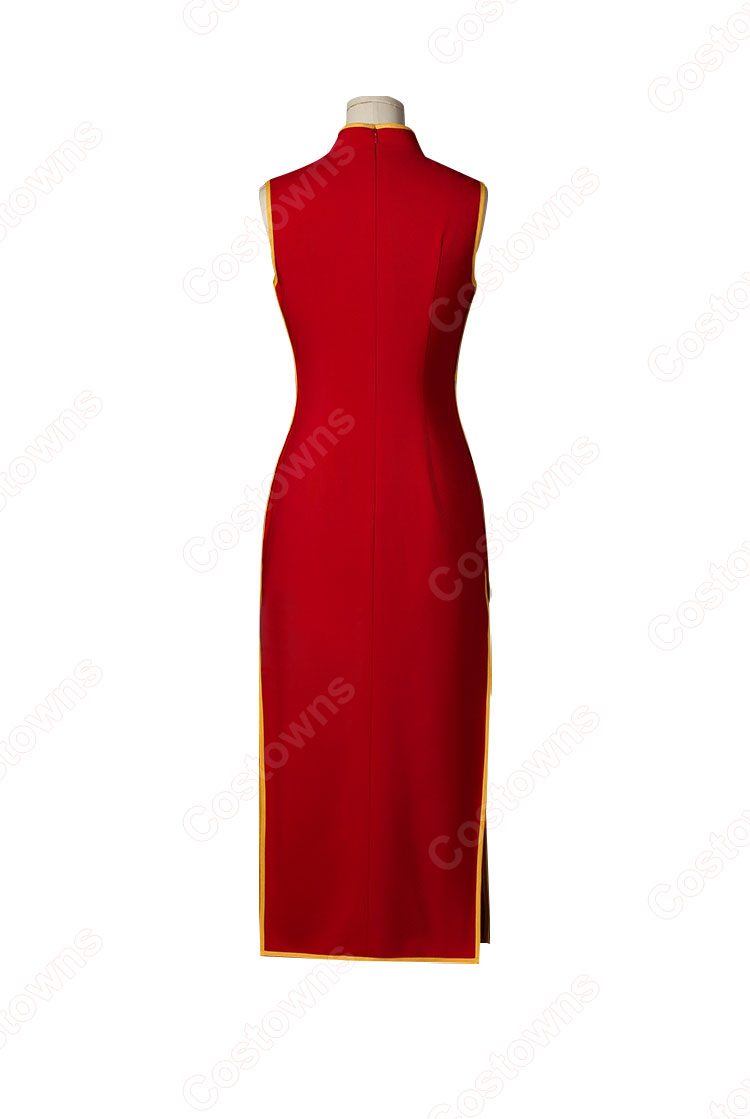 銀魂 神楽 コスプレ衣装 ノースリーブ チャイナドレス-4