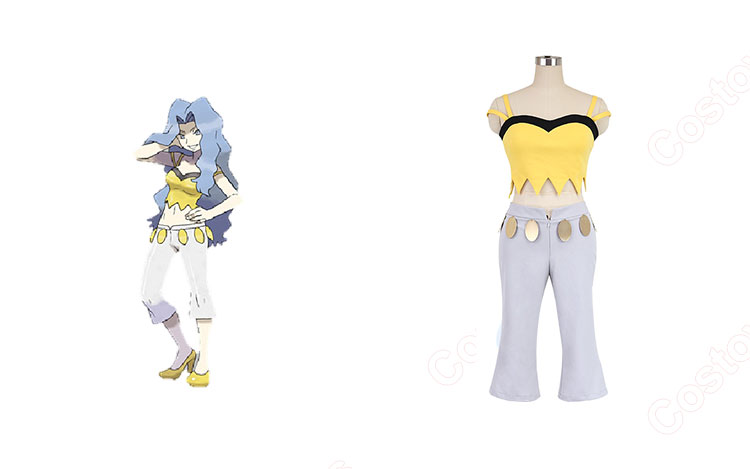 ポケットモンスター ハートゴールド・ソウルシルバー カリン コスプレ衣装-1