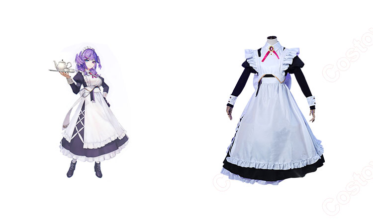 にじさんじ貴族と召使い セレン龍月 コスプレ衣装 メイド服-1