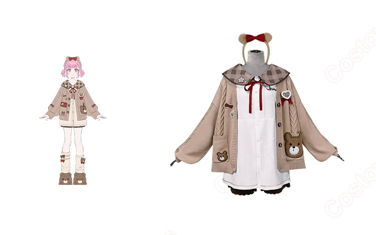 プロジェクトセカイ カラフルステージ! feat. 初音ミク 草薙寧々 カフェモカ・ベア ルームウェア コスプレ衣装-1