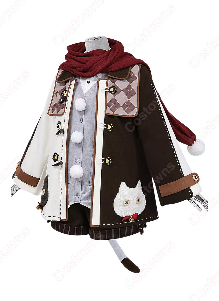 プロジェクトセカイ カラフルステージ! feat. 初音ミク 男性用 Warming Cat 冬服 コスプレ衣装-3