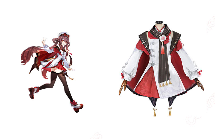 原神 フータオ(胡桃) 残雪に咲く紅 コスプレ衣装 - Costowns