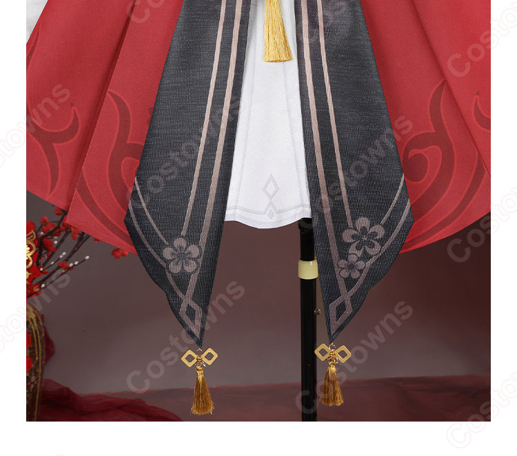 原神 フータオ(胡桃) 残雪に咲く紅 コスプレ衣装-17