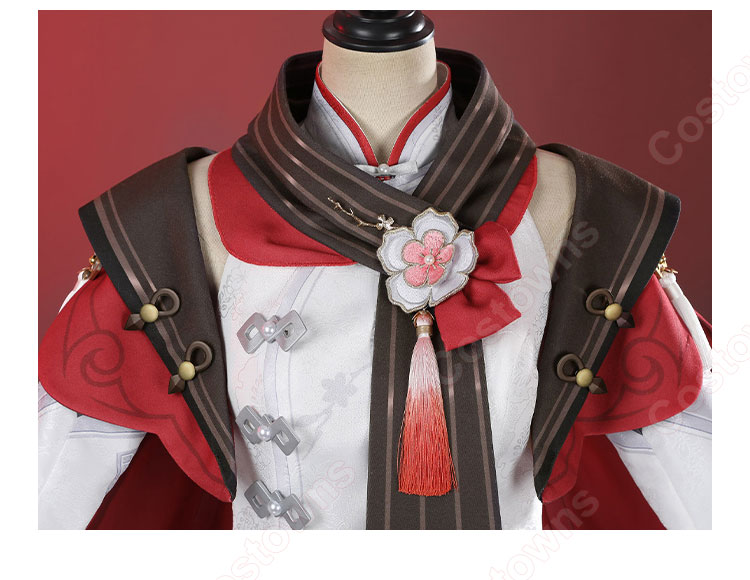 原神 フータオ(胡桃) 残雪に咲く紅 コスプレ衣装-5