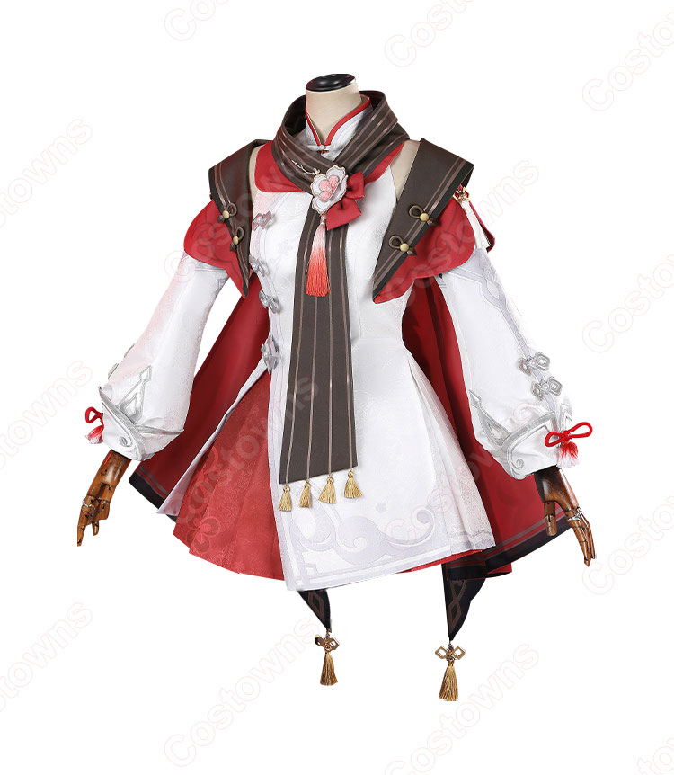 原神 フータオ(胡桃) 残雪に咲く紅 コスプレ衣装-3
