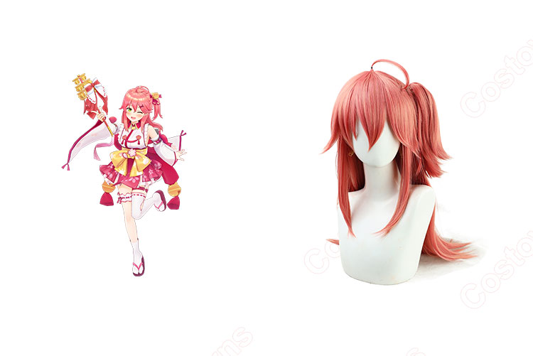hololive（ホロライブ） さくらみこ 巫女衣装 コスプレウィッグ-1