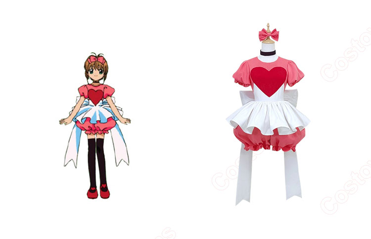 【500円引きクーポン】 カードキャプターさくら 木之本桜 ビッグ、リトル コスプレ衣装 コスプレ衣装