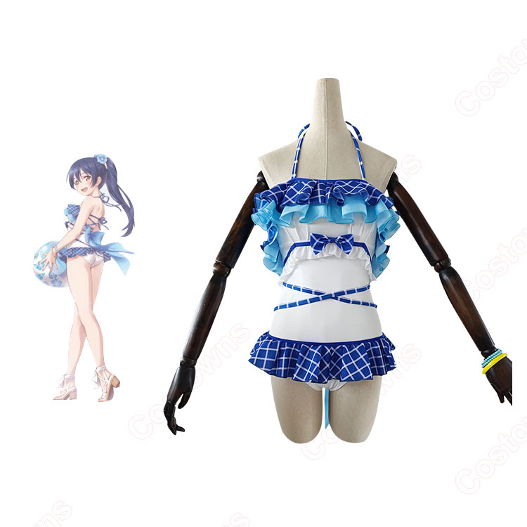 ラブライブ! くじ引き堂 園田海未 コスプレ衣装 μ's 水着-1