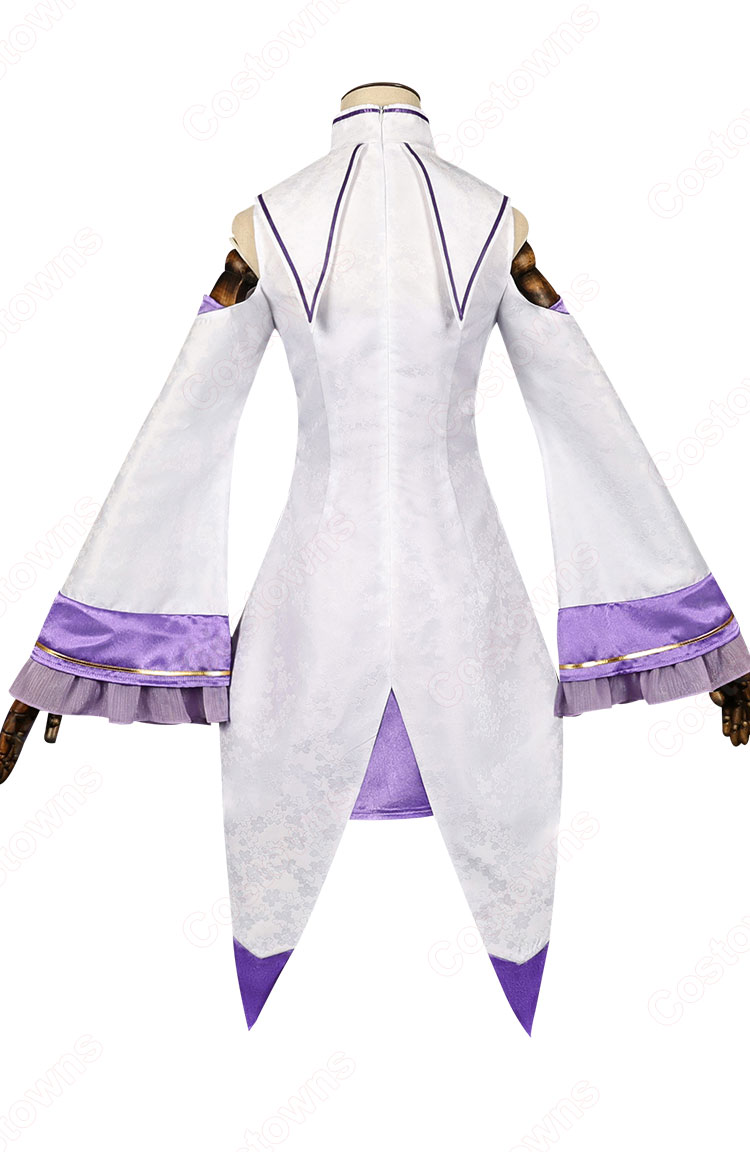 Re:ゼロから始める異世界生活 エミリア コスプレ衣装-4