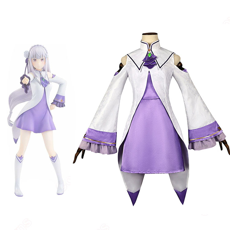 Re:ゼロから始める異世界生活 エミリア コスプレ衣装 - Costowns