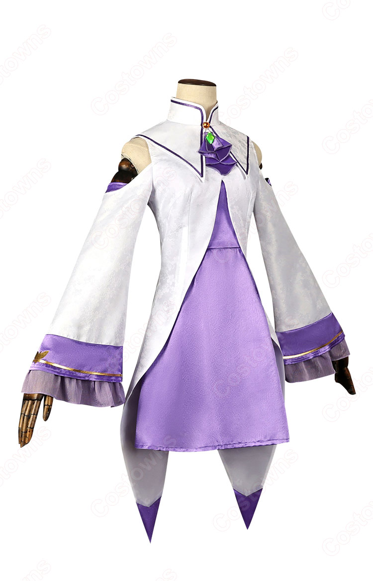 Re:ゼロから始める異世界生活 エミリア コスプレ衣装-3