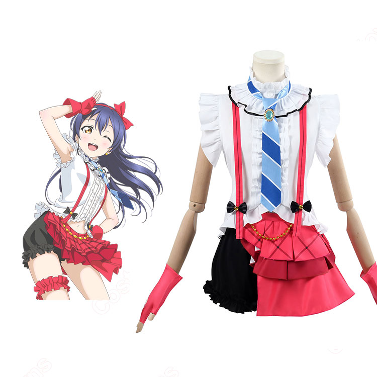 ラブライブ！スクフェス 園田海未 情熱の引力/7周年 コスプレ衣装-1