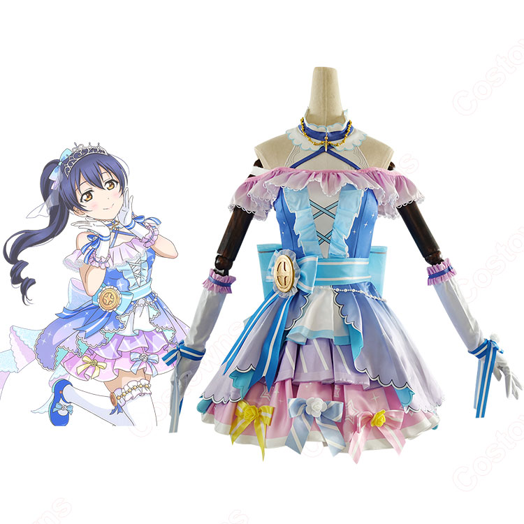 ラブライブ!スクフェス カウントダウンライブ編 スタートはステージで 園田海未 コスプレ衣装-1